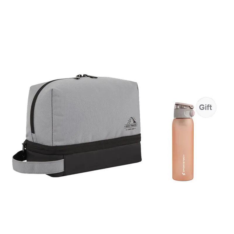 GOX Canvas Sports Single Layer Canvas Bag Toiletry Bag Unisex Ecru Khaki Gray Orange-80