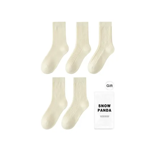 XXLLG Mid Calf Socks Women's 5 Pairs Shopping Bags