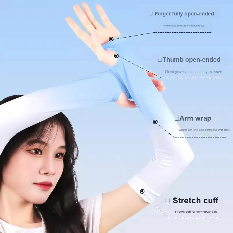 Anxious Polyamide Sun Protection Sleeves Women's-4