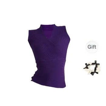 TORIGHT Tank Tops Women's Iris Purple+Bowknot Hair Tie Comes With