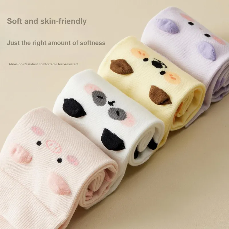 MIIOW Mid Calf Socks Women's 4 Pack Mixed Color-10