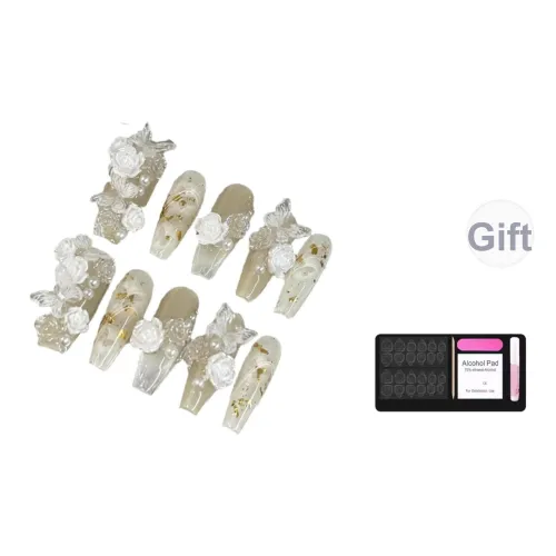 Future Maple Camellia Butterfly Premium EDITION False Nail Long Light Instagram Style