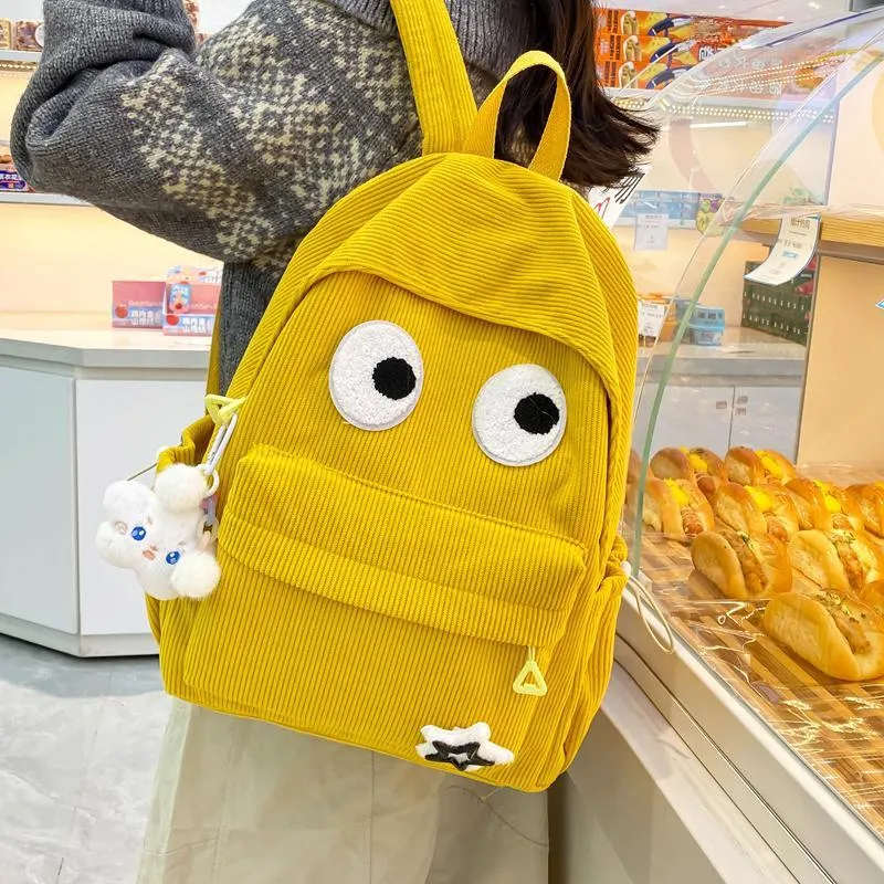 HCXK Wool Backpack Unisex White/Black/Yellow/Dark Brown/Jasper-13