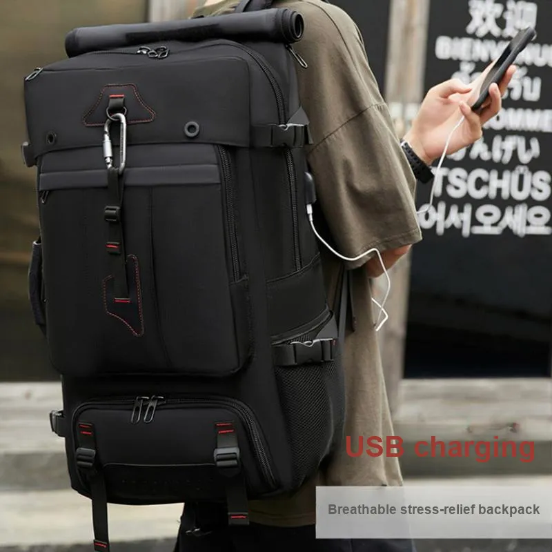 Ssweisiker Oxford Backpack Unisex Black/Blue/Green/Camouflage/Full Color-4