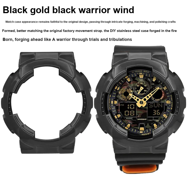 Keppot Black Gold Black Warrior Collection GA 110 GA 100 GA 120 GA 140 Watch Cases Unisex-7