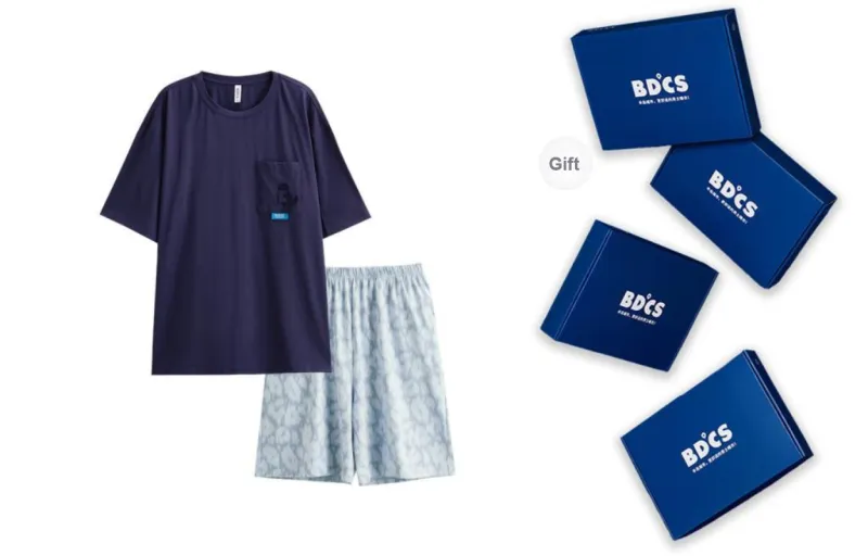 Peninsula City Pajama Set Men's Blue-0