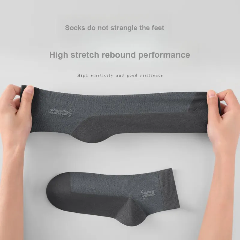 H YXIANG Mid Calf Socks Men's 6 Pack-4