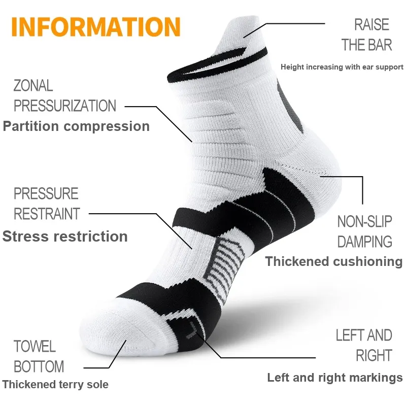 SALOATO Basketball Socks Men's 2 Pack-10