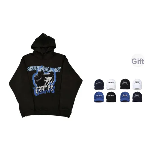 SKUNK GALLERY Свитшот Унисекс Выстиранный Черный