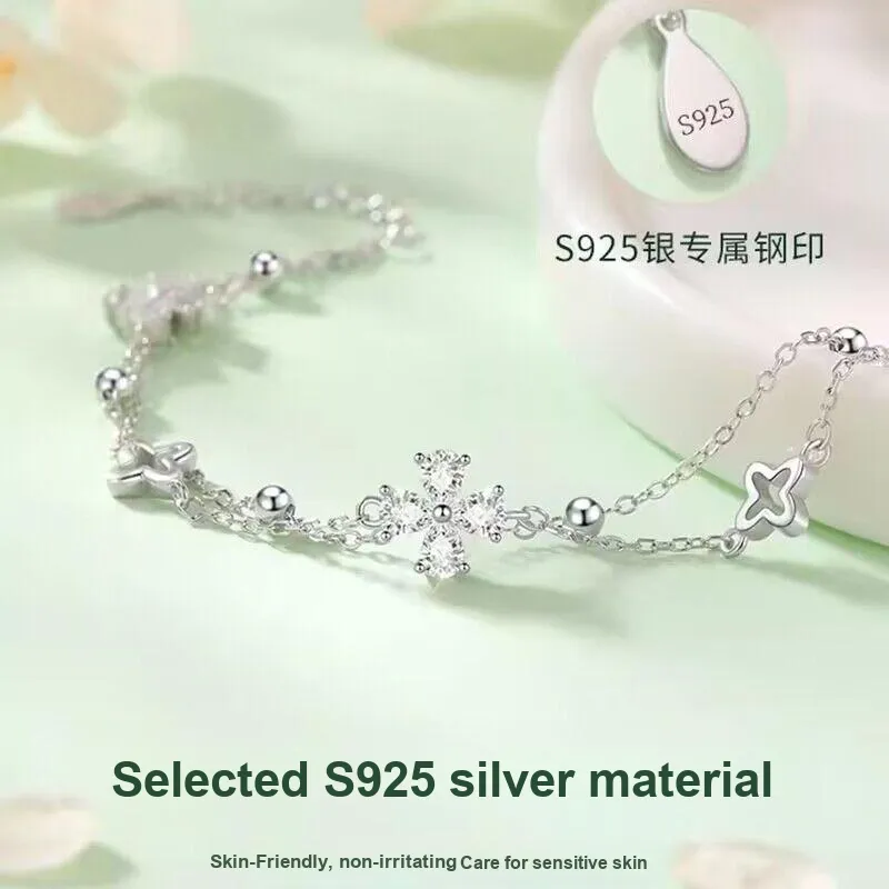 DAWO 925 Sterling Silver Bracelets Women's-3