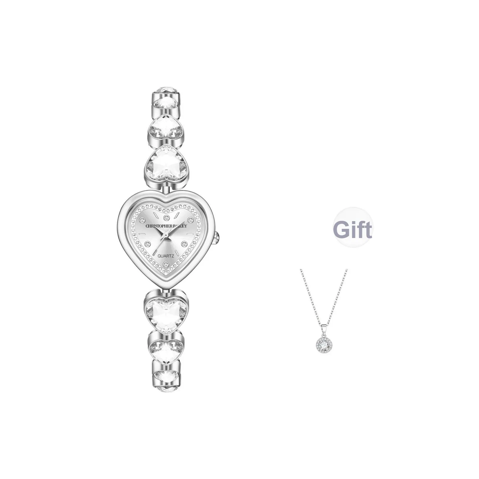 Corriberty Кварцевый механизм сплав ремешок женские часы серебристый циферблат