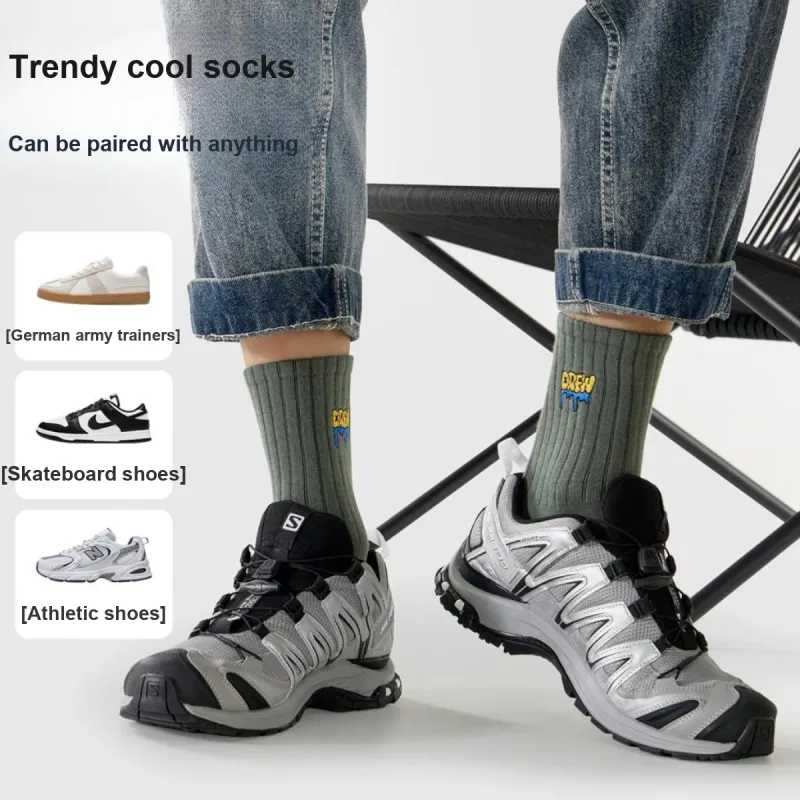 ZEROIN Mid Calf Socks Unisex 4 Pack-14