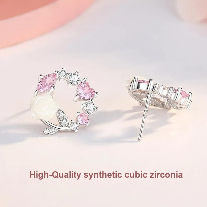 QUIET LOVE S925 Silver Stud Earrings Women's-5
