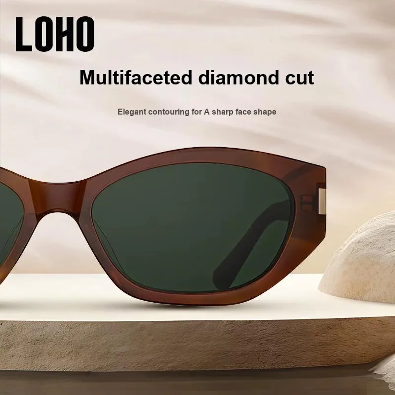 LOHO Plate Frame Irregular Shape Sunglasses Unisex-1