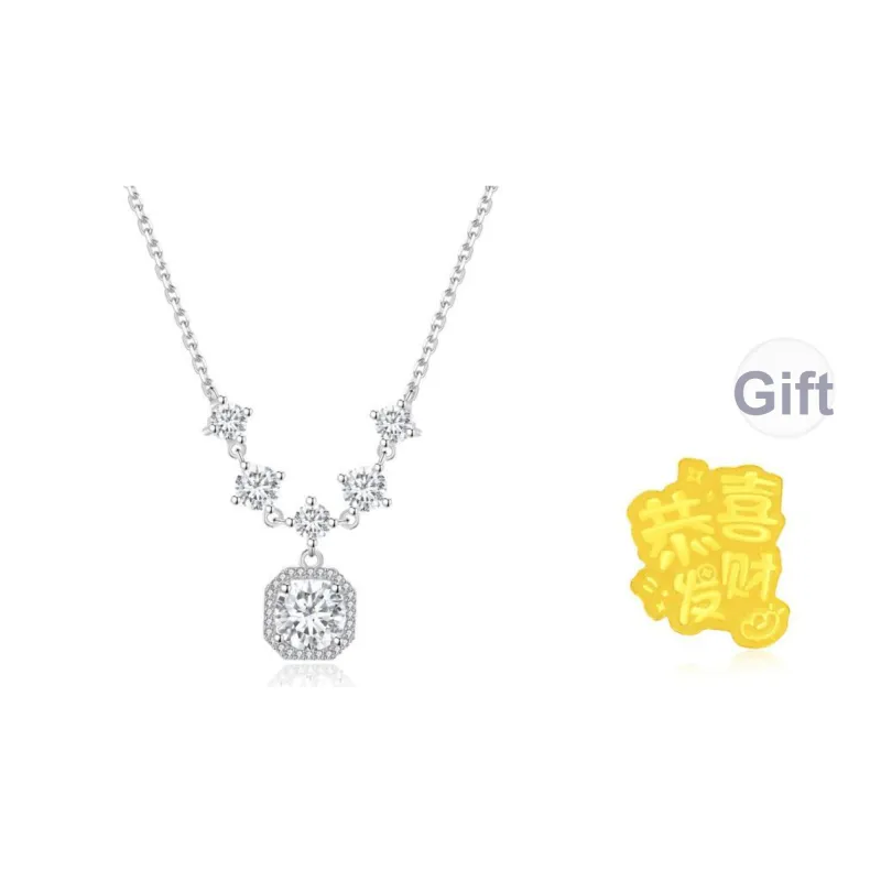 Lao Feng Xiang S925 Silver Necklaces Women's-7