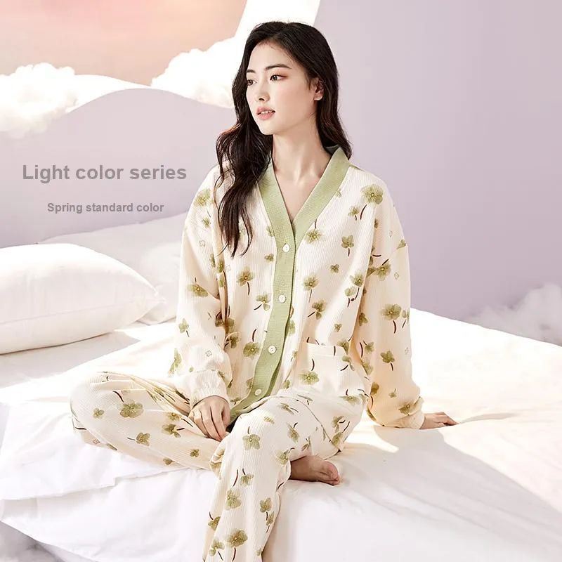 ZAO FU NIAO Pajama Set Women's Bloom In Elegant Garden-1