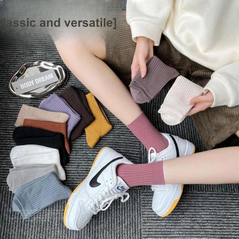 XXLLG Mid Calf Socks Women's 3 Pack-5