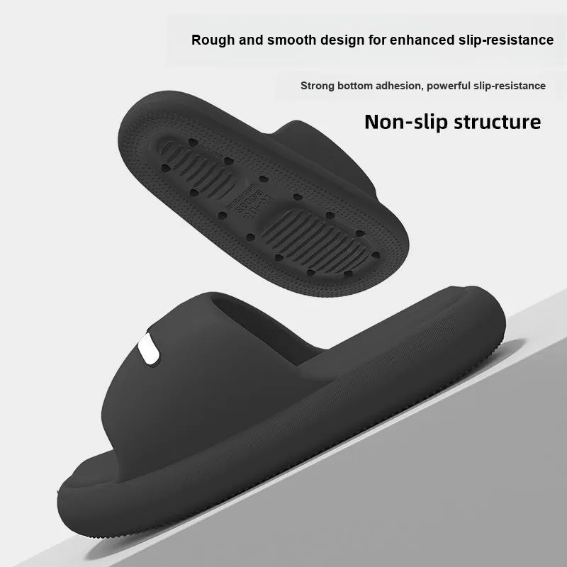 ECAC Men's Summer Outdoor Wear Platform Slip Resistant Indoor Home Couple EVASlippers For Bathroom-4