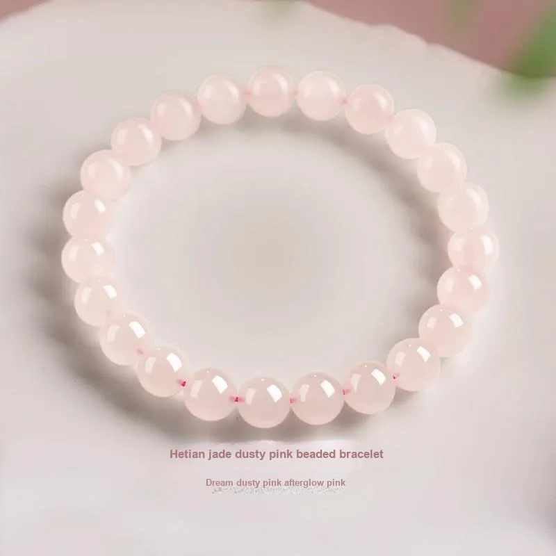 ALLOVE Hetian Jade Bracelets Lotus Root Powders Unisex-7