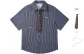 Blue, Comes with Tie+Flip Smiley Face Necklace