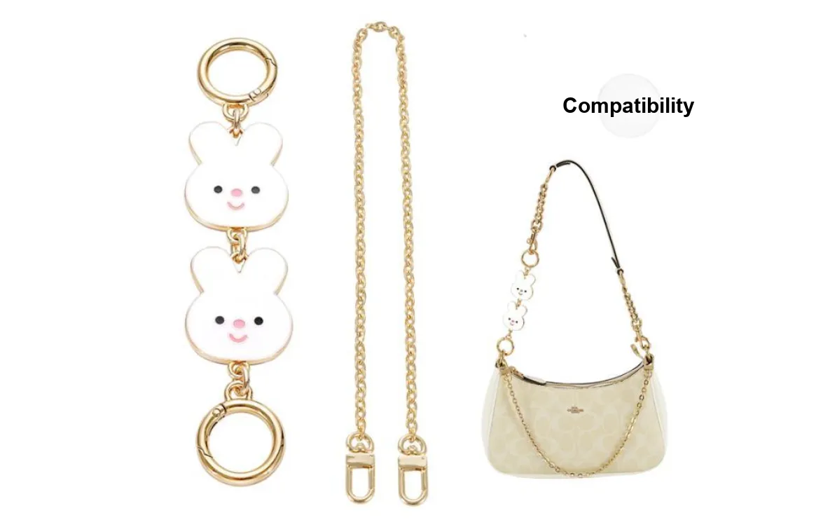 Lan Bao Fan Alloy Bag Accessory Bag Strap Women's Gold Tone