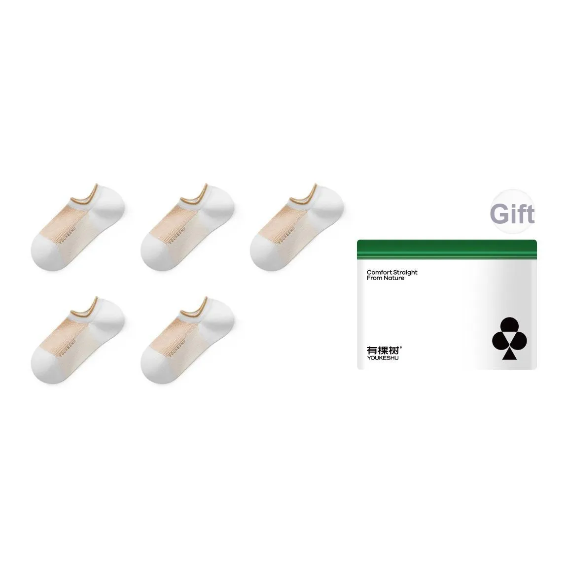 YOUKESHU Женские носки No Show