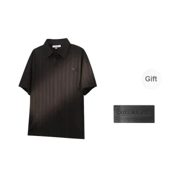 OGEK Polo Shirt Unisex Black Comes With Brooch