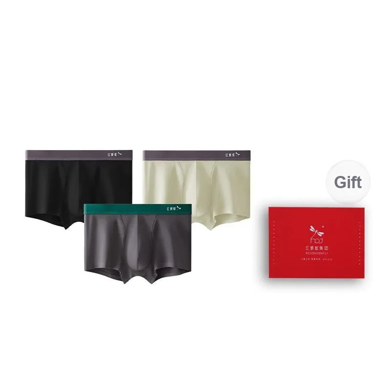 RED DRAGONFLY Cotton Panties Men's 3 Pack Gift Box Set-9