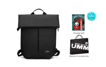 UMM Nylon Laptop Bag Backpack Travel Bag Backpack Large Size Unisex Black/Orange