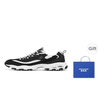 Skechers D'LITES 1.0 Cushioning, Wear Resistant Low Top Chunky Sneakers Men's Black