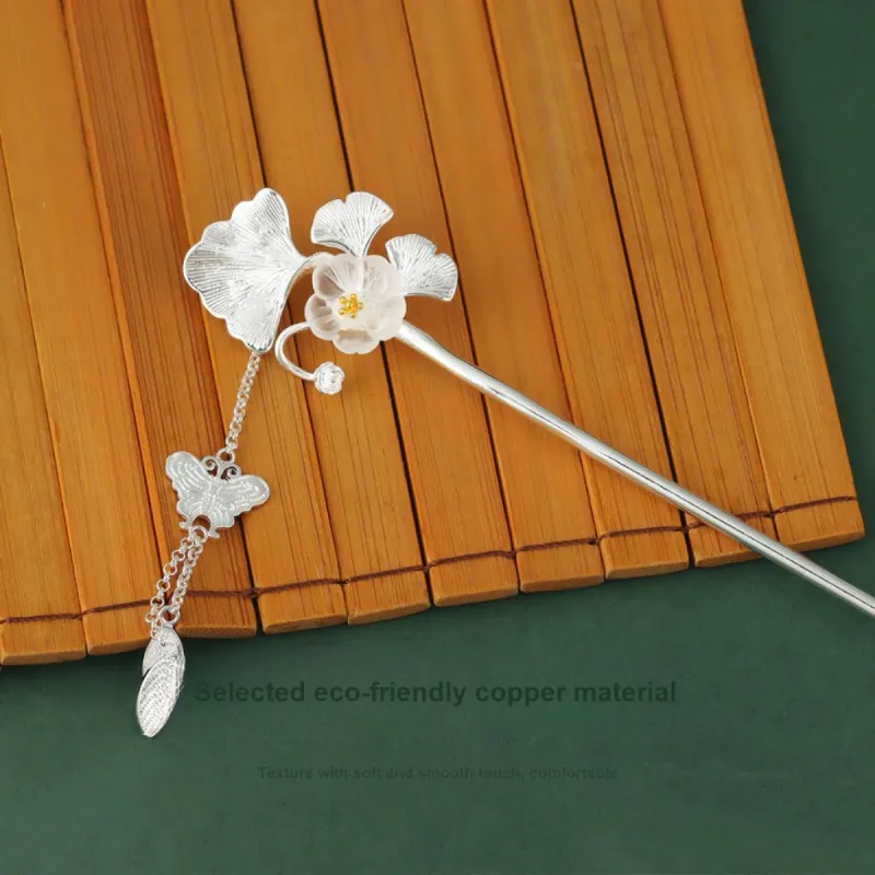 KADER Three Lives With Apricot Series Eco Friendly Copper Hairpins Women's Silver-3