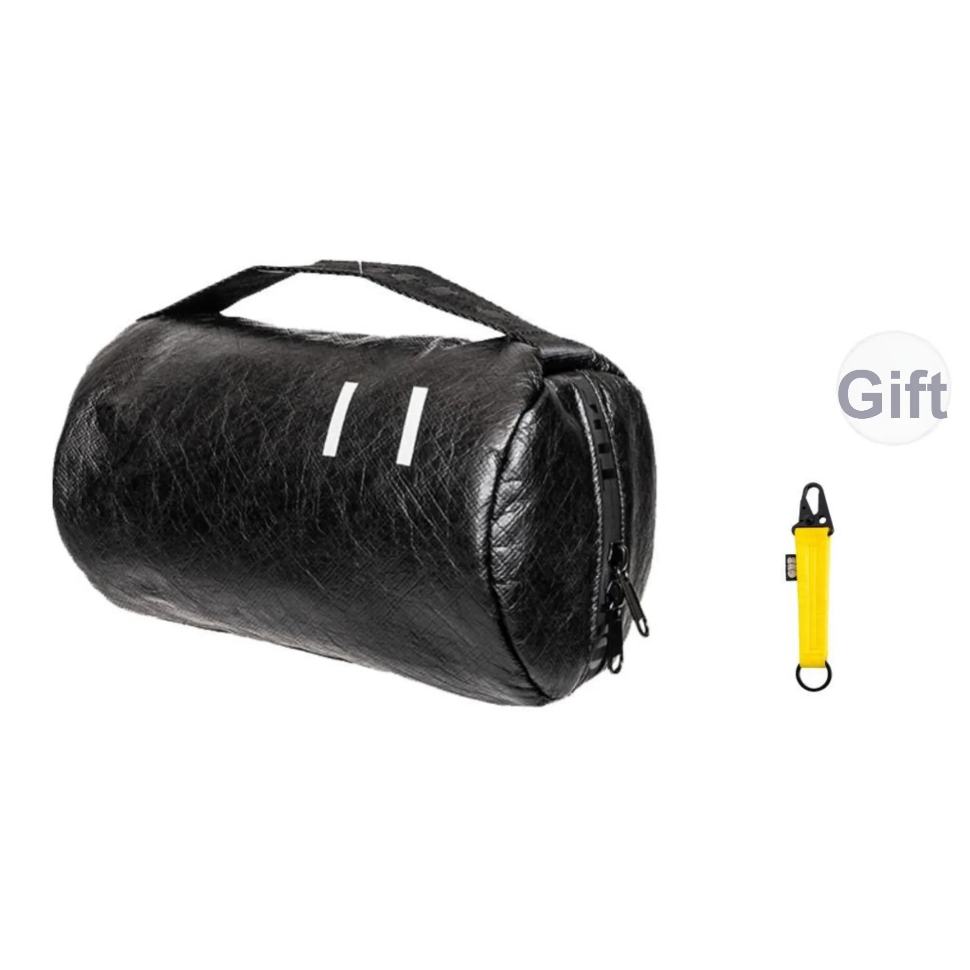 One Person's Planet DuPont Paper With Velvet Fabric Toiletry Bag, Handbag Regular Unisex Black