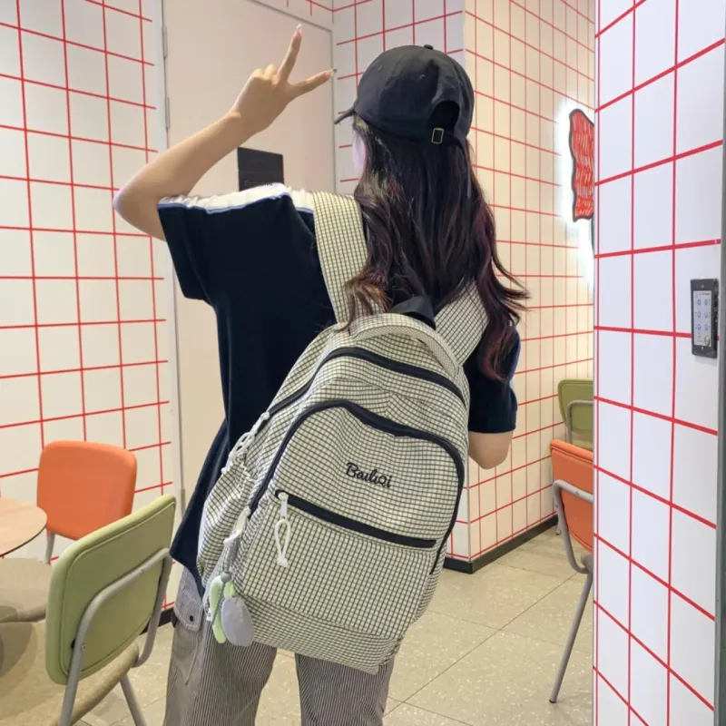 BAODIDAISHU Nylon Backpack Regular Women's Black/Green/Blue/Brown-3