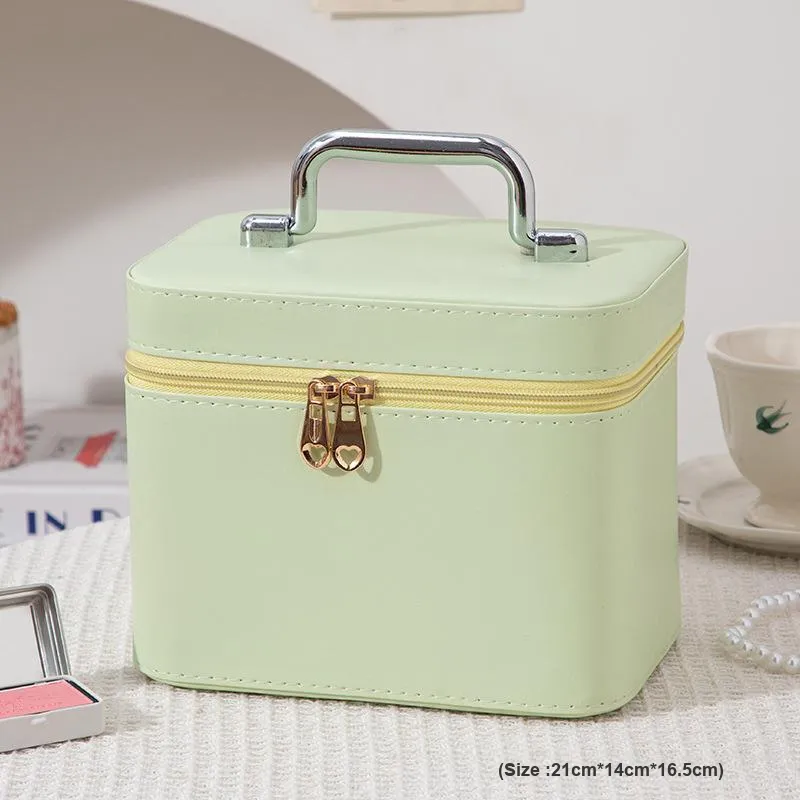 Gentle Welcome Cream Solid Color, Minimalist Style, Large Capacity Makeup Bags-15
