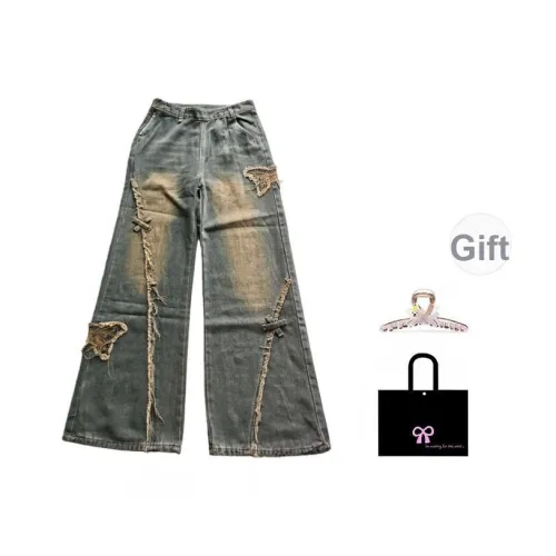 Aimilian Винтажные синие женские джинсы