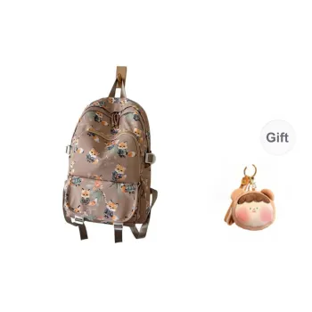 URBAN FOREST Nylon Backpack Unisex Brown/Pink/Beige/Green/Black
