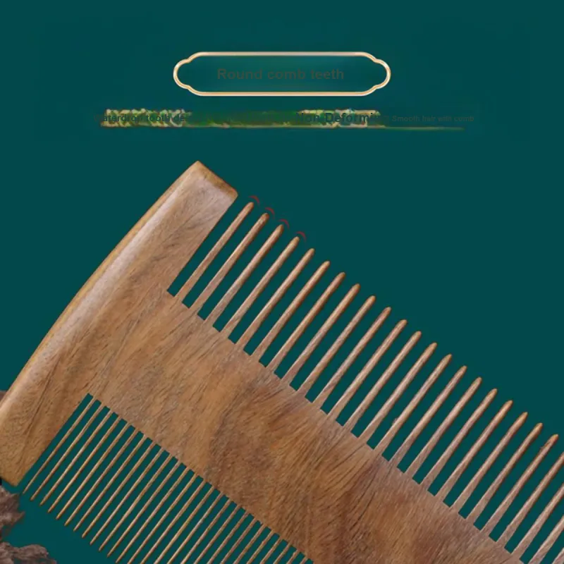 LMLTOP Comb For Removing Lice And Ticks Fine Toothed Comb Natural Sandalwood Comb-5