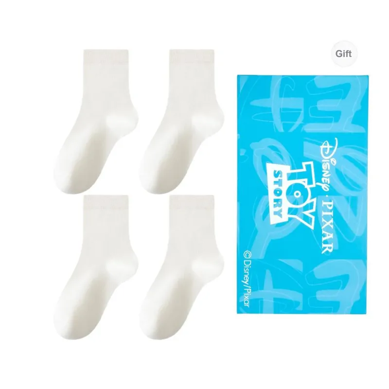 Disney Mid Calf Socks Unisex Box 4 Pack-0