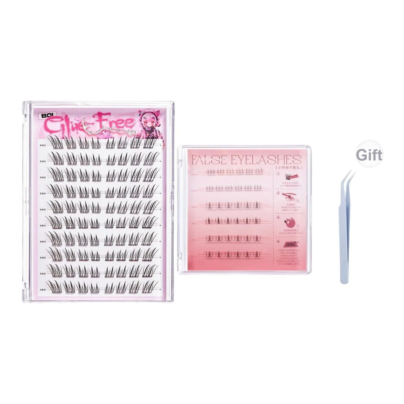 BQI Little WILD CAT Lower LASH+Лиса Стиль Клей Бесплатно Искусственные ресницы Увеличивающие объем Стиль Натуральный Увеличение длины Стиль