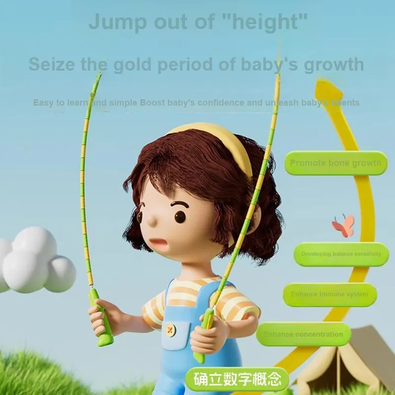 LiNing Fitness Training Non Countable Jump Ropes Kids Twine Material TPE Polyester ABS Handle Material TPU 2.8M-4