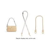 Coach Ecru 1.1cm Width Plain Weave Gold Buckle 90-120cm+Free Decorative Chain 40cm