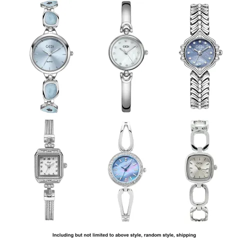 GEDI Кварцевый механизм сплав ремешок женские часы золотой циферблат