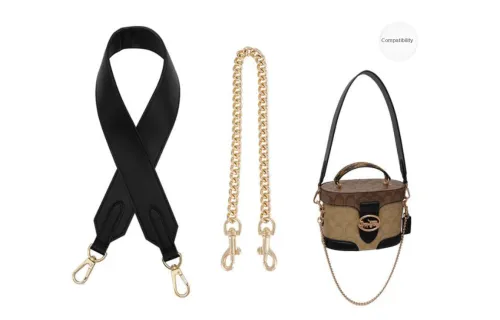 Lan Bao Fan Metal Bag Accessory Liner Women's Black Gold-Tone