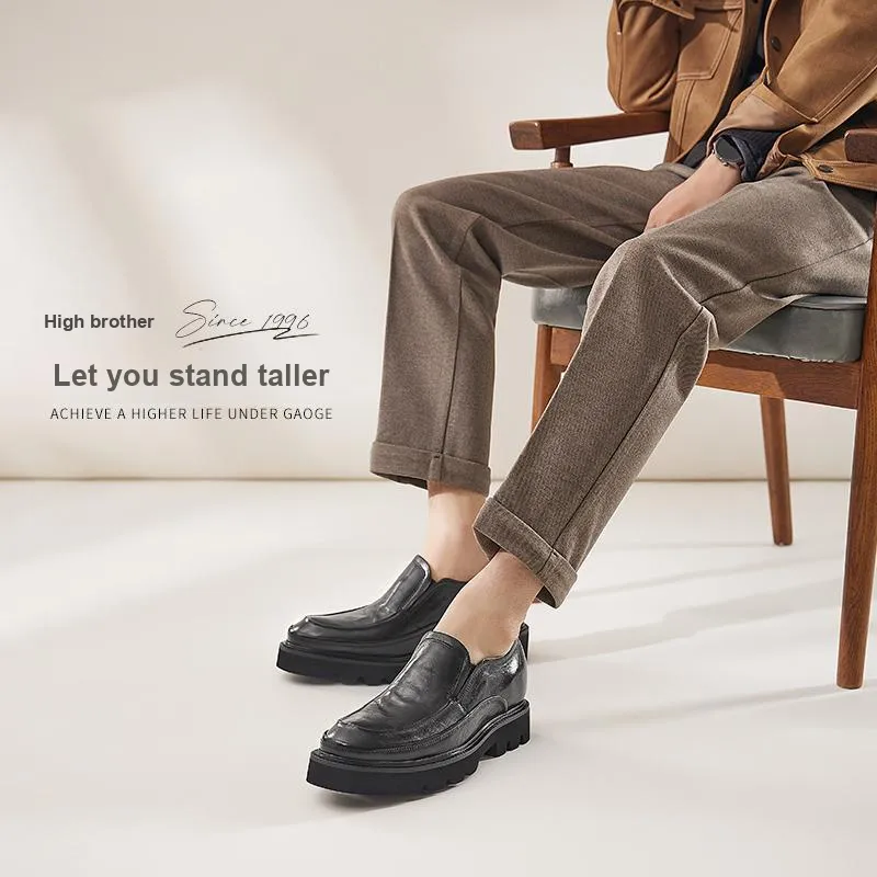 GOG Invisible Height Increasing 8cm Business Commute Dress Shoes Men's-15