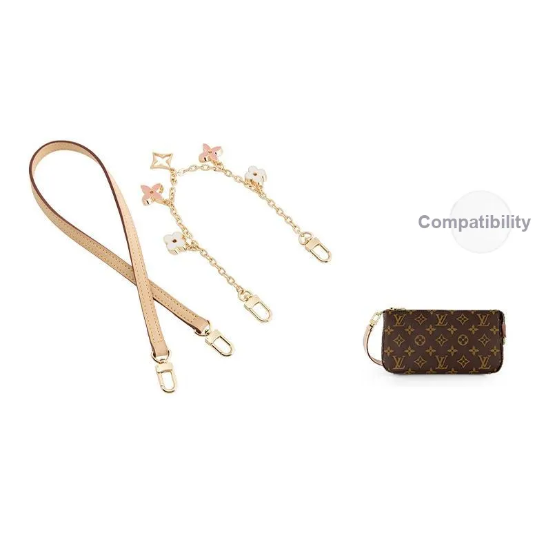 Ingenuity Handmade Cow Leather Bag Straps Women's Beige
