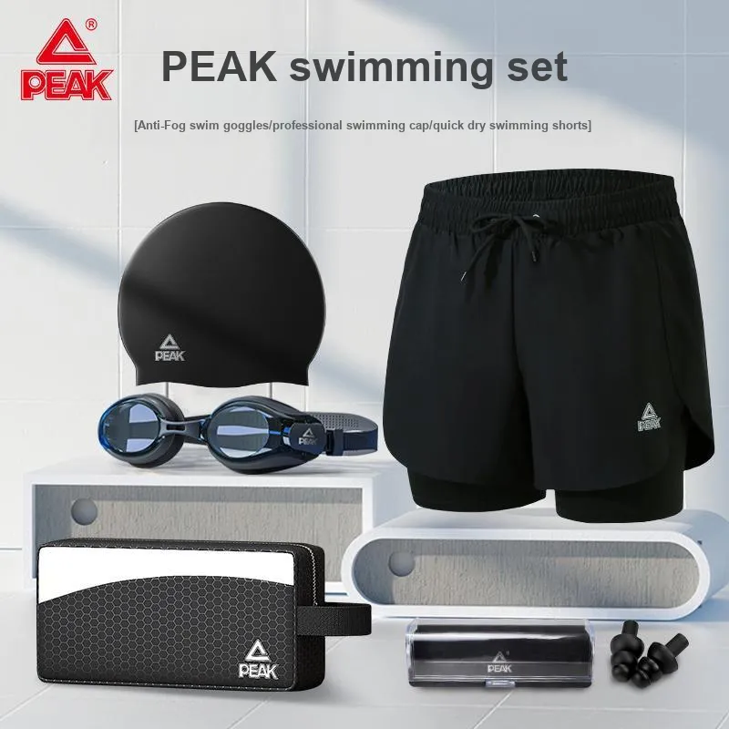 PEAK Swimming Sets Polyester Pool Men's Black-1