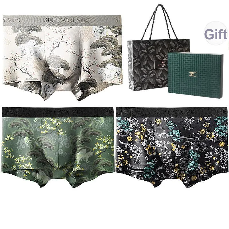 SEPTWOLVES Мужское нижнее белье 3 штуки набор в подарочной коробке + сумка для покупок