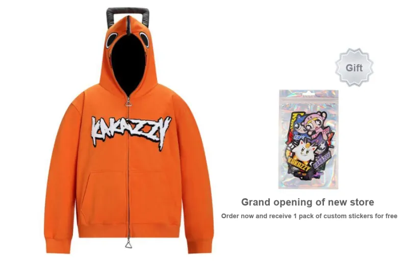 KAKAZZY Sweatshirts Unisex Orange-1