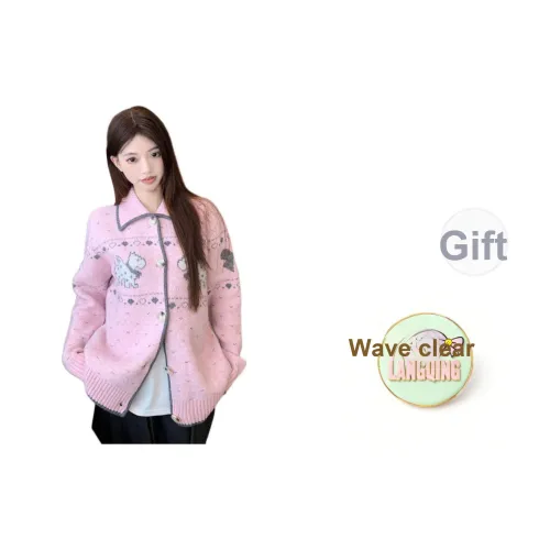 LANGQING Розовый Розыгрыш Бренд Наклеенный Женский Трикотаж