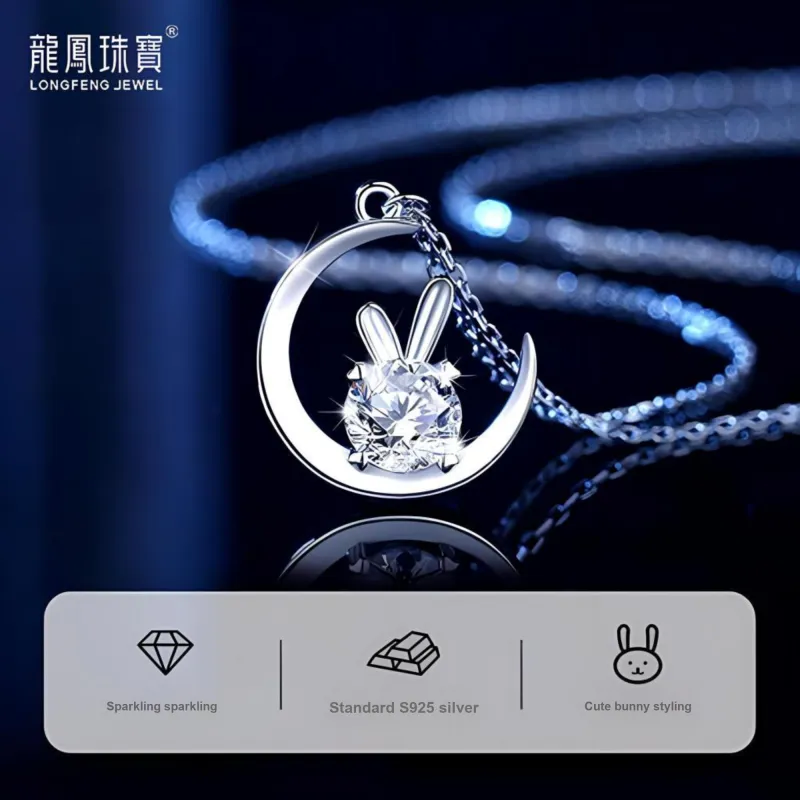 LONGFENG JEWEL 925 Sterling Silver Necklaces Women's-2
